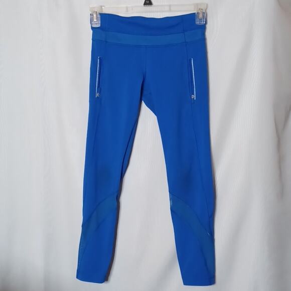 Lululemon Athletica Women's Zipper Front Leggings with Mesh Trim. Size 6 - Picture 5 of 15